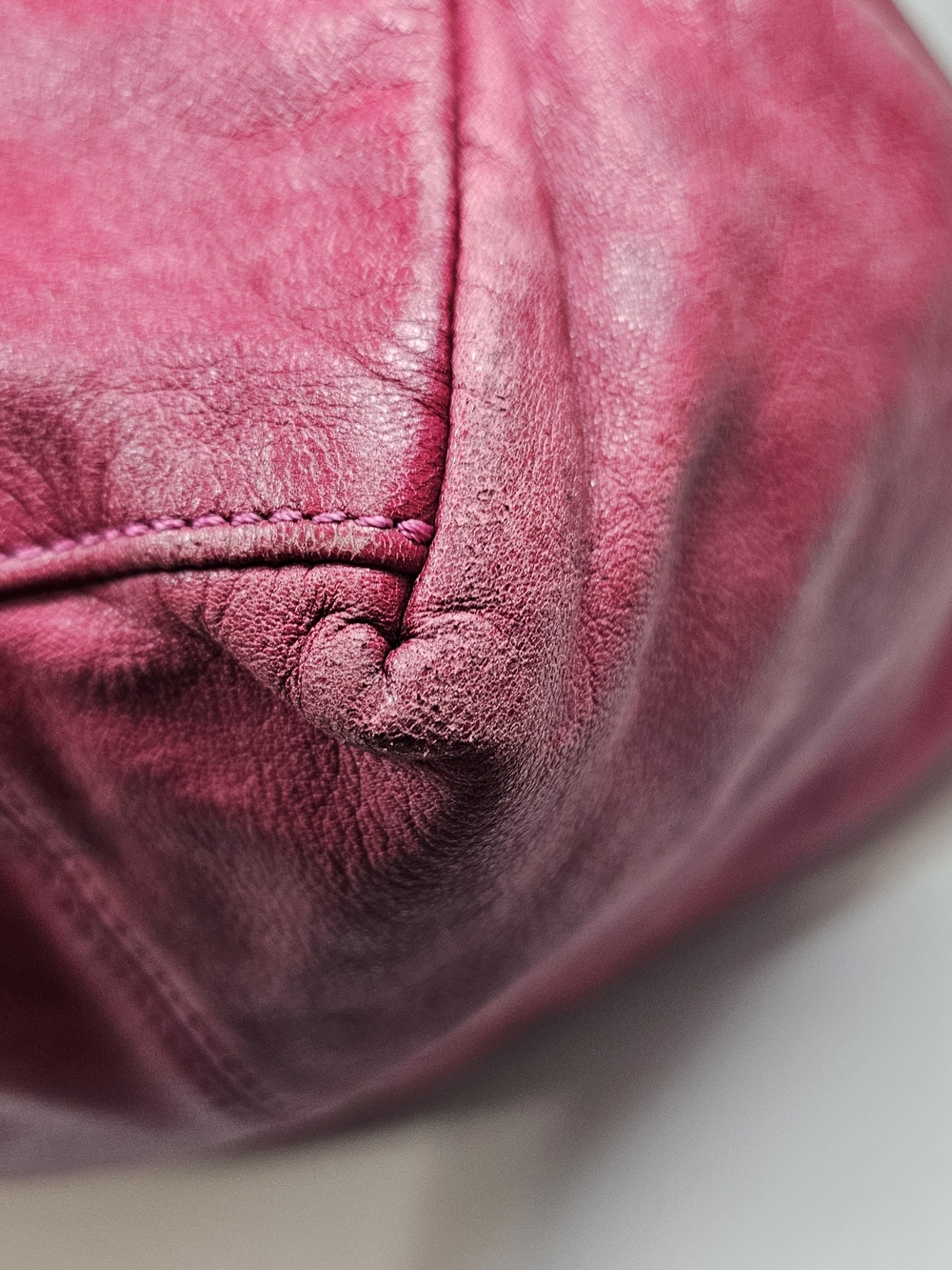 Longchamp Le Pliage Cuir Large Pink Leather Tote - Picture 5 of 16